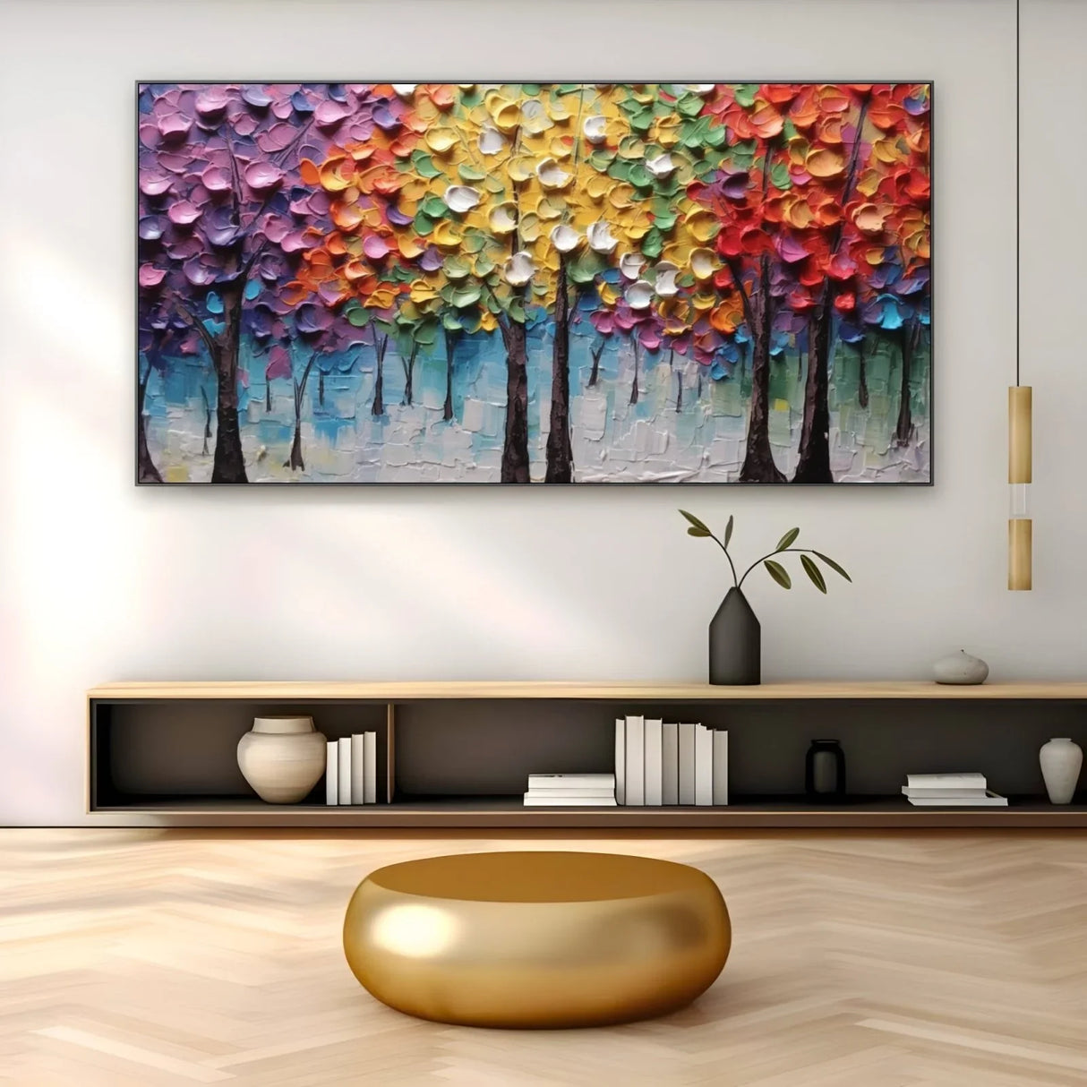 Quadro Stampa su Tela Il bosco colorato - CupidoDesign