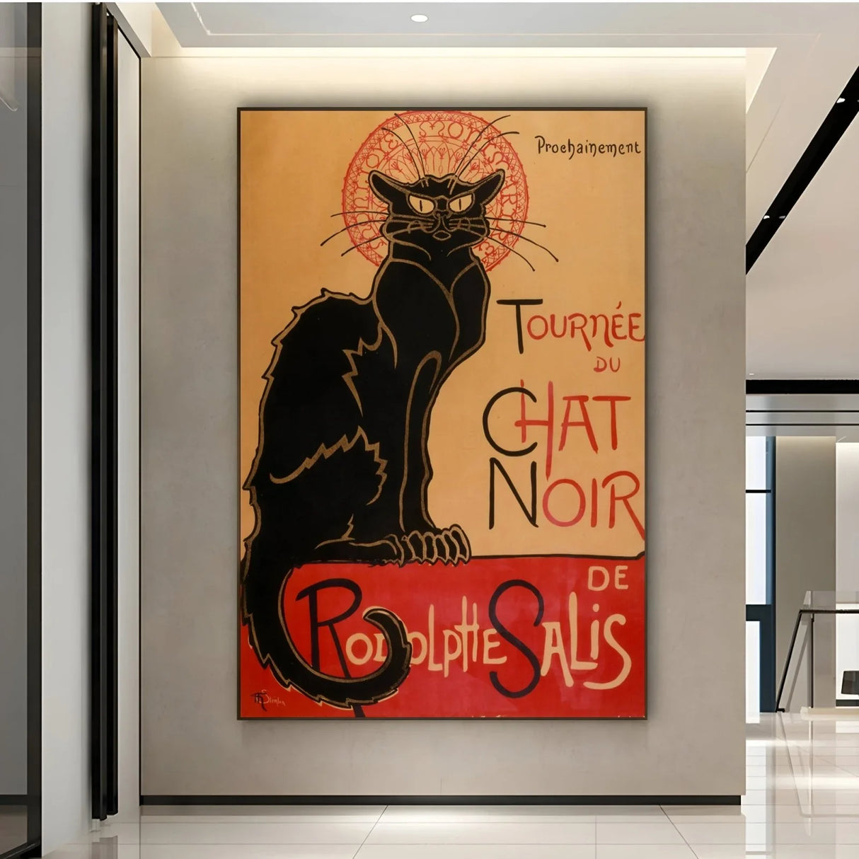 Quadro Stampa su Tela Il Gatto Nero, Théophile Alexandre Steinlen - CupidoDesign