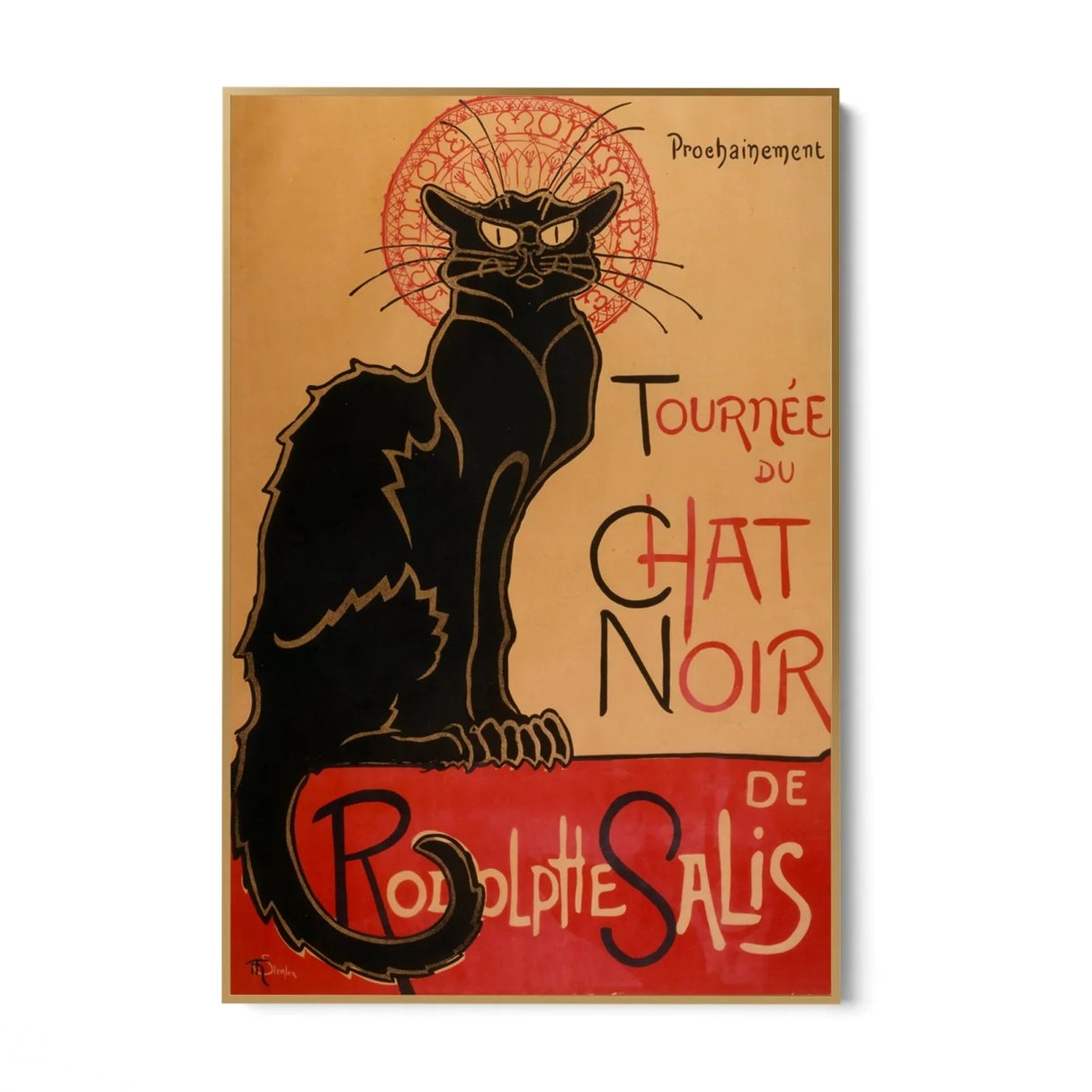 Quadro Stampa su Tela Il Gatto Nero, Théophile Alexandre Steinlen - CupidoDesign