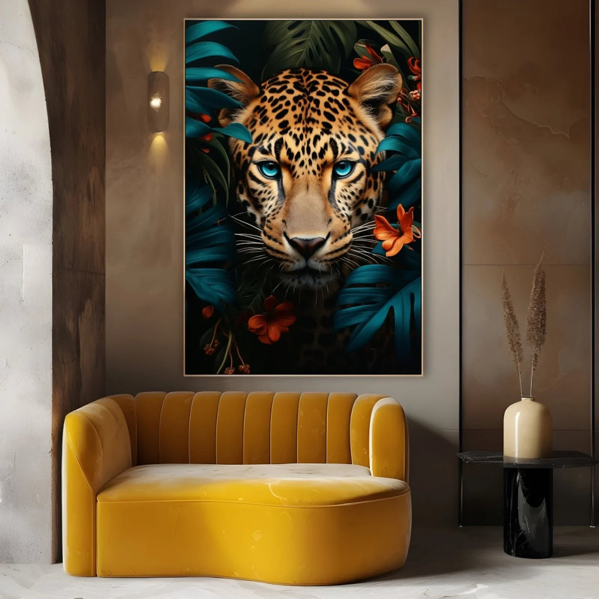 Quadro Stampa su Tela Il ghepardo dagli occhi blu - CupidoDesign