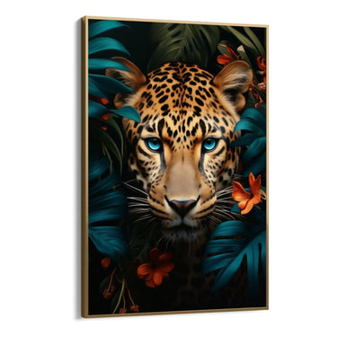 Quadro Stampa su Tela Il ghepardo dagli occhi blu - CupidoDesign
