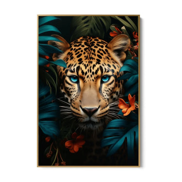Quadro Stampa su Tela Il ghepardo dagli occhi blu - CupidoDesign