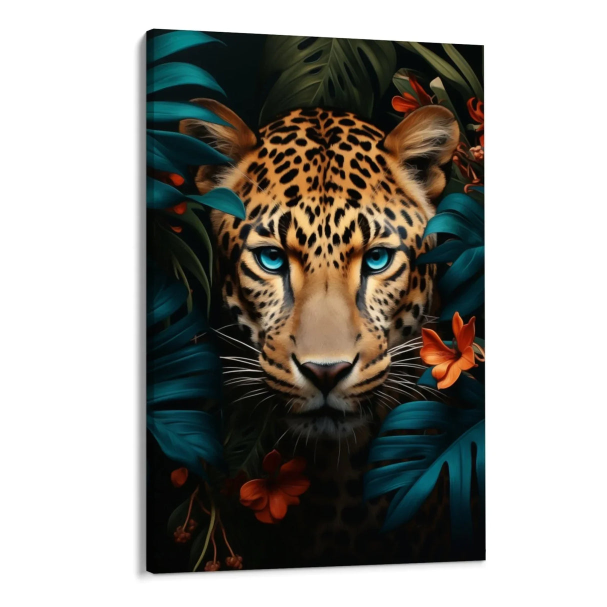 Quadro Stampa su Tela Il ghepardo dagli occhi blu - CupidoDesign
