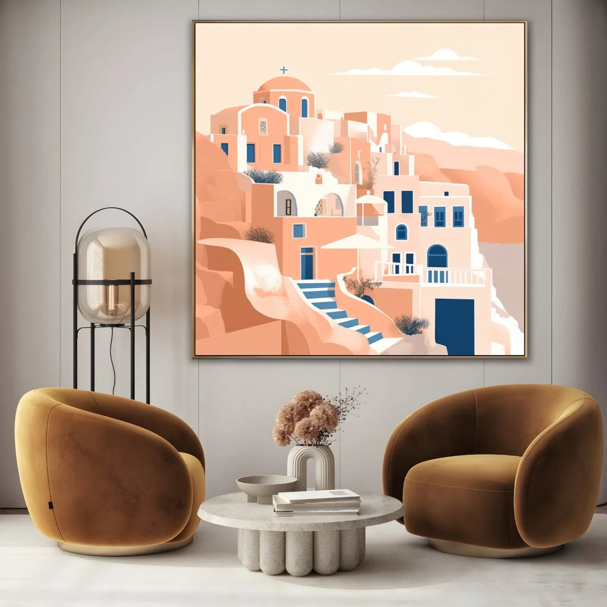 Quadro Stampa su Tela Il paese - CupidoDesign