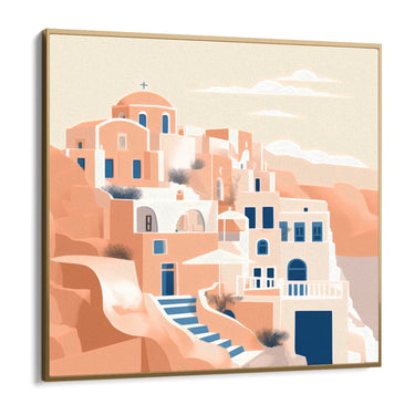 Quadro Stampa su Tela Il paese - CupidoDesign