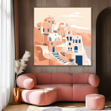 Quadro Stampa su Tela Il paese - CupidoDesign