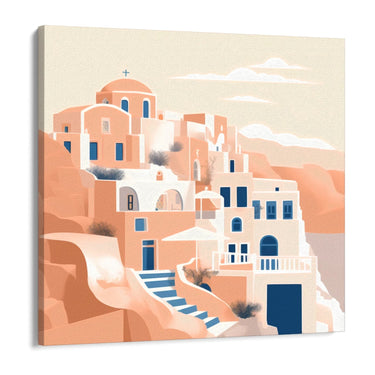 Quadro Stampa su Tela Il paese - CupidoDesign