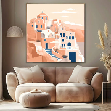 Quadro Stampa su Tela Il paese - CupidoDesign