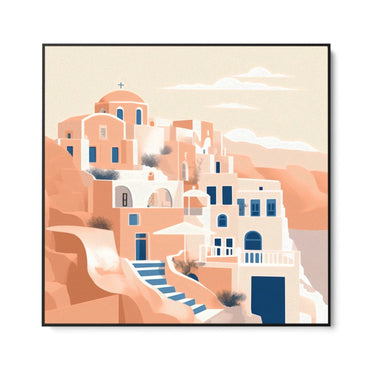 Quadro Stampa su Tela Il paese - CupidoDesign