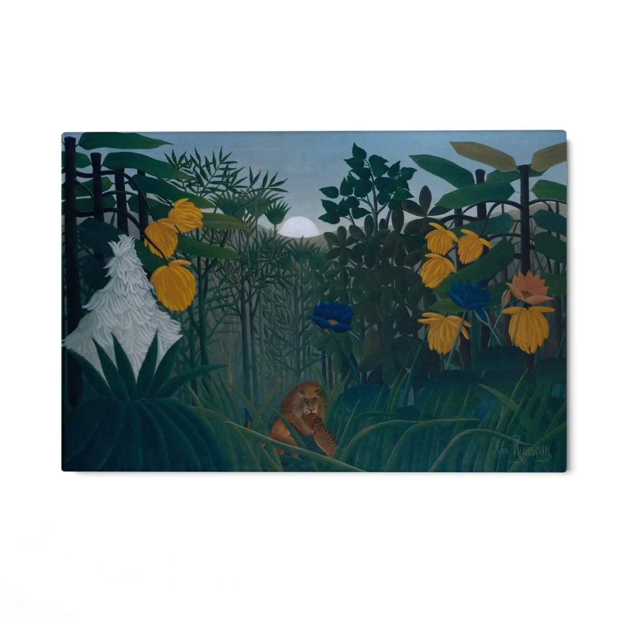 Quadro Stampa su Tela Il Pasto del Leone, Henri Rousseau - CupidoDesign