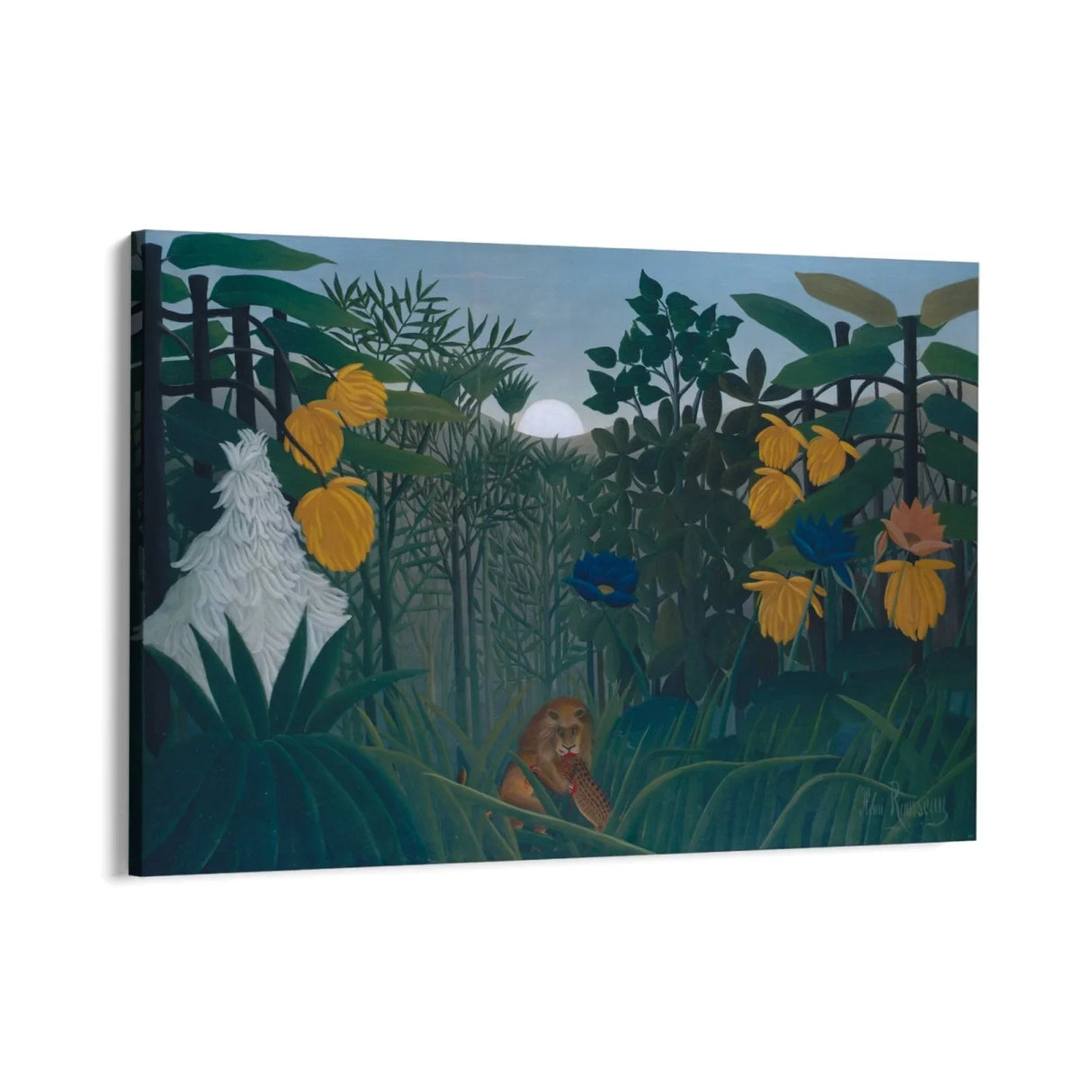 Quadro Stampa su Tela Il Pasto del Leone, Henri Rousseau - CupidoDesign