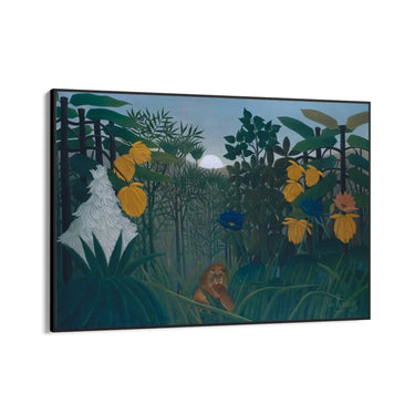 Quadro Stampa su Tela Il Pasto del Leone, Henri Rousseau - CupidoDesign