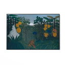 Quadro Stampa su Tela Il Pasto del Leone, Henri Rousseau - CupidoDesign