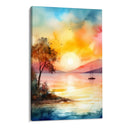 Quadro Stampa su Tela Il tramonto vivace - CupidoDesign