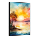 Quadro Stampa su Tela Il tramonto vivace - CupidoDesign