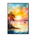 Quadro Stampa su Tela Il tramonto vivace - CupidoDesign