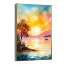Quadro Stampa su Tela Il tramonto vivace - CupidoDesign