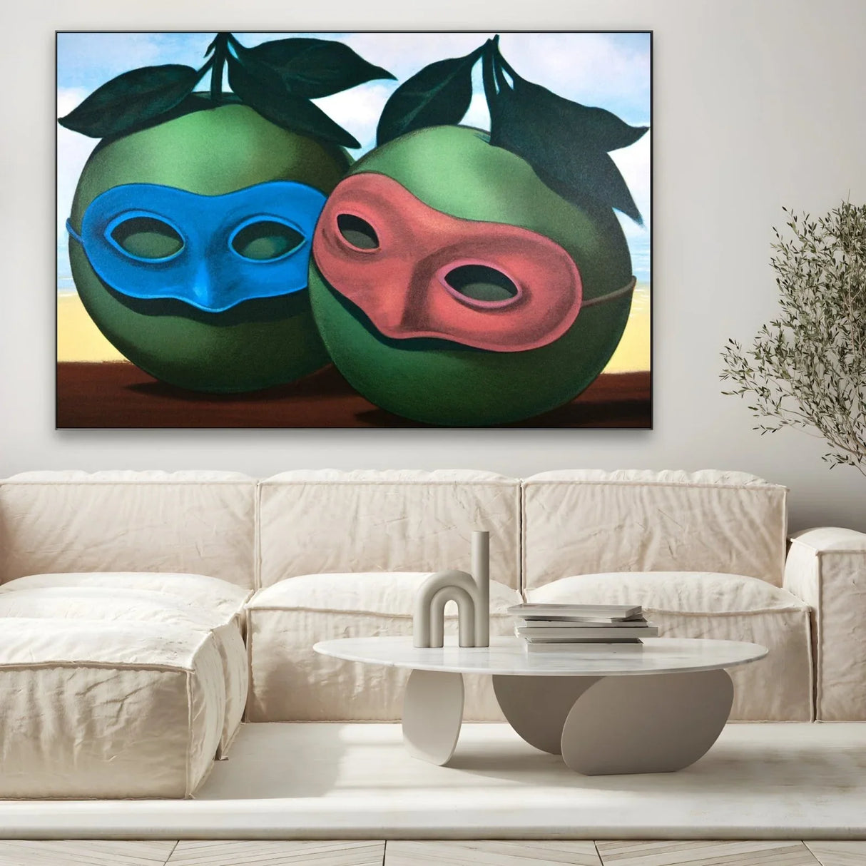 Quadro Stampa su Tela Il valzer dell'esitazione, Rene Magritte - CupidoDesign