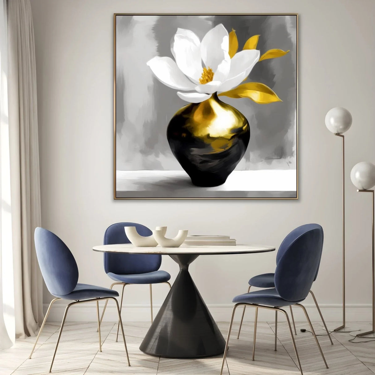 Quadro Stampa su Tela Il vaso dorato - CupidoDesign