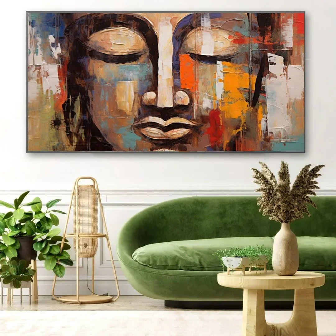 Quadro Stampa su Tela Il volto del Buddha - CupidoDesign