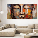 Quadro Stampa su Tela Il volto del Buddha - CupidoDesign