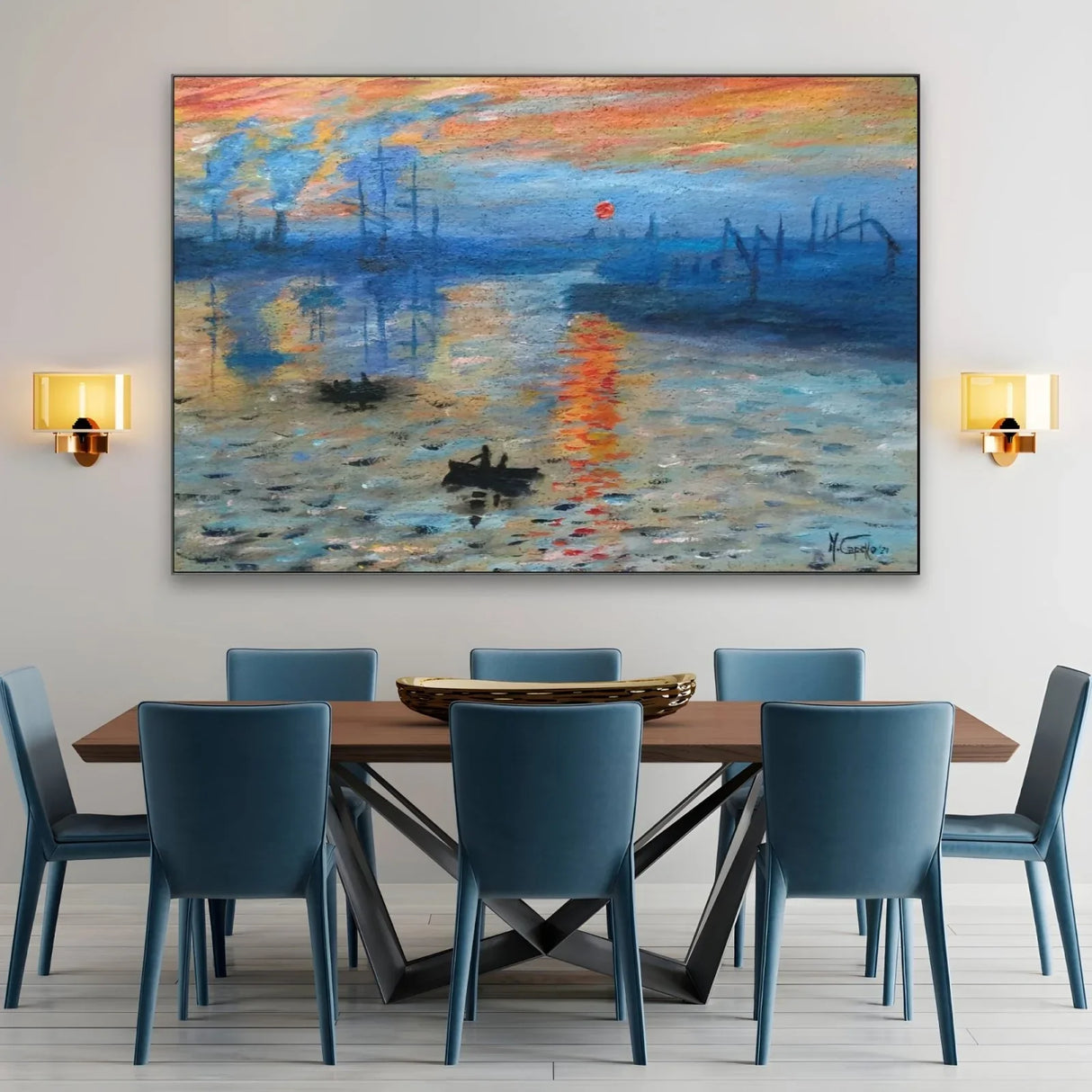 Quadro Stampa su Tela Impression Soleil Levant - Claude Monet - CupidoDesign