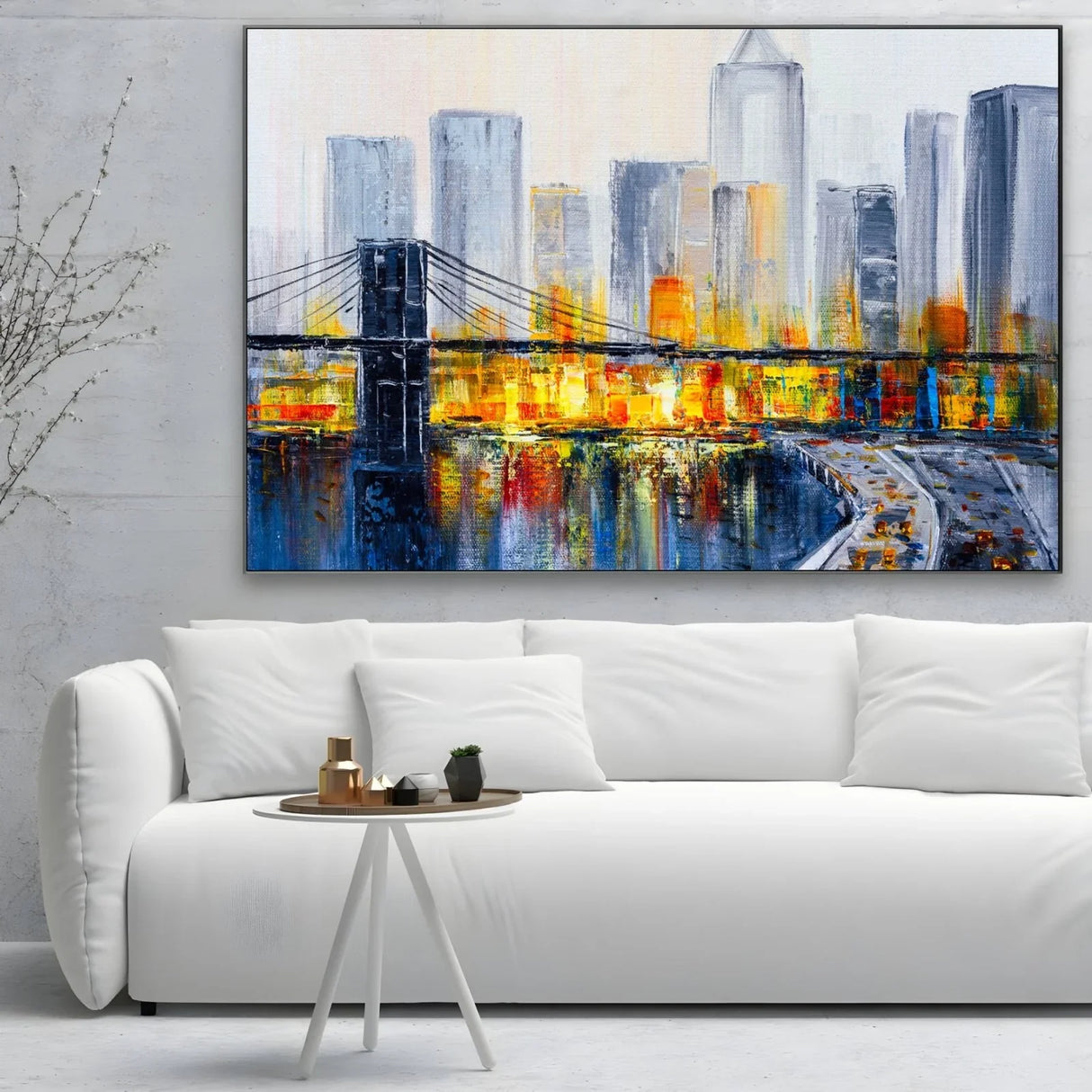 Quadro Stampa su Tela Impressioni di città - CupidoDesign