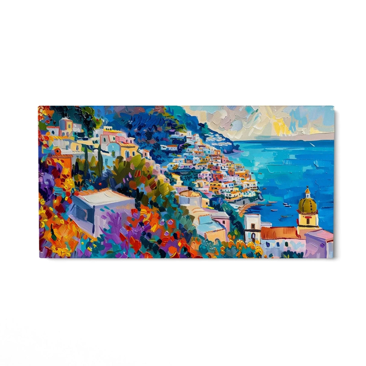 Quadro Stampa su Tela Impressioni di Positano, Italia - CupidoDesign