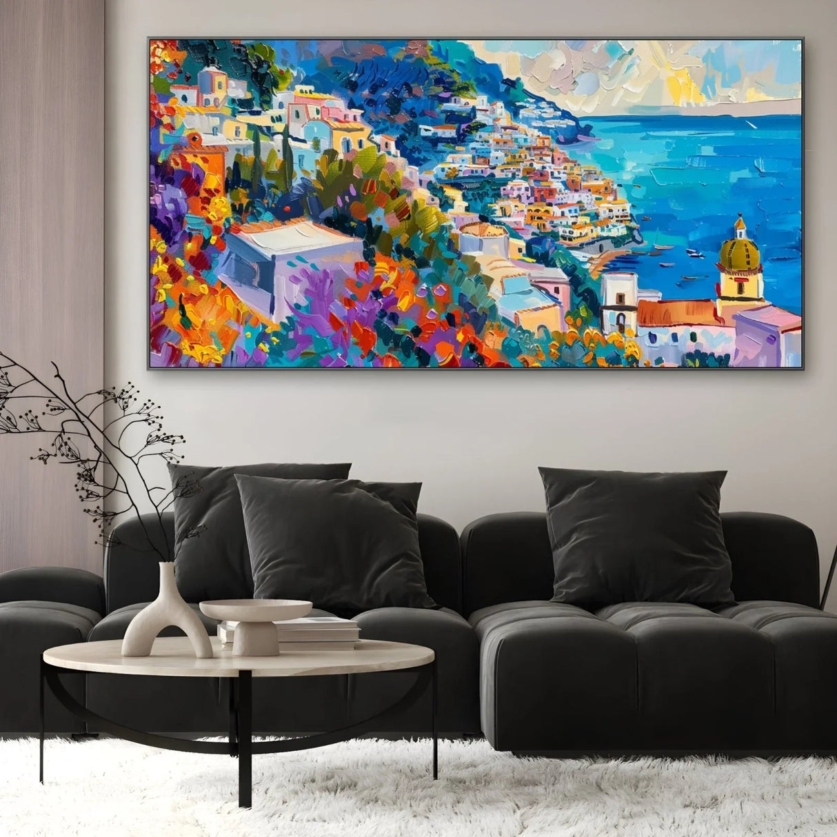 Quadro Stampa su Tela Impressioni di Positano, Italia - CupidoDesign