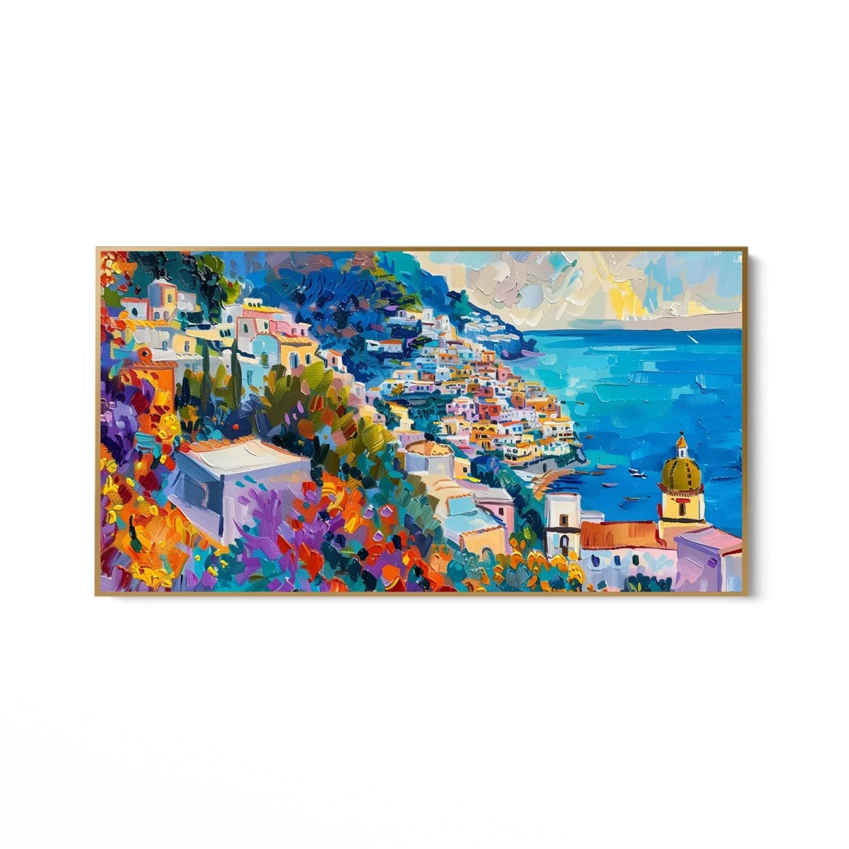Quadro Stampa su Tela Impressioni di Positano, Italia - CupidoDesign