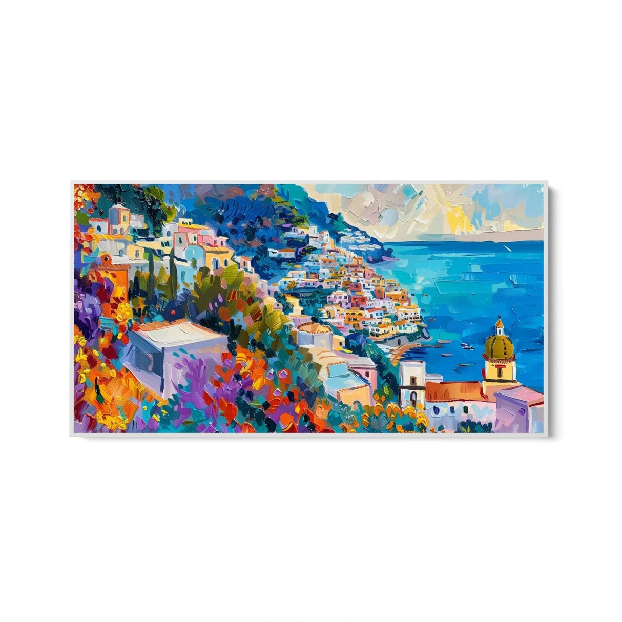 Quadro Stampa su Tela Impressioni di Positano, Italia - CupidoDesign
