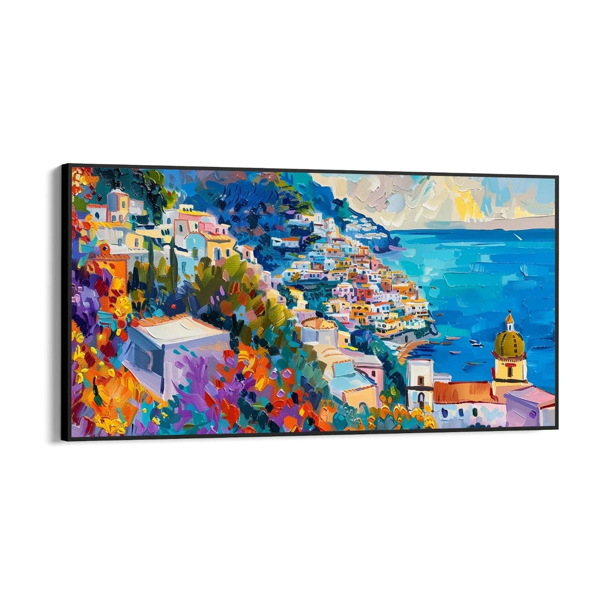 Quadro Stampa su Tela Impressioni di Positano, Italia - CupidoDesign