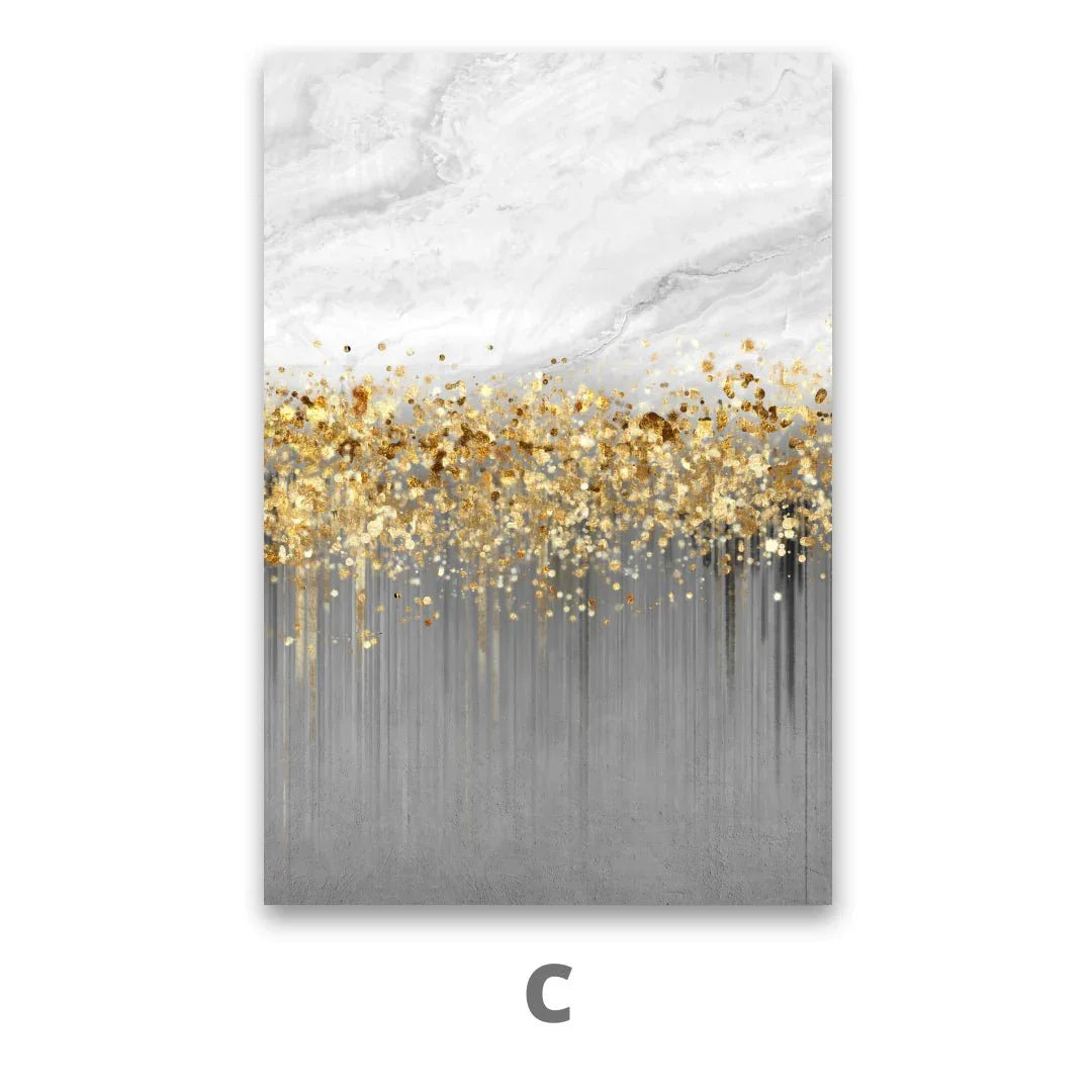 Quadro Stampa su Tela Incanto d'Oro - CupidoDesign