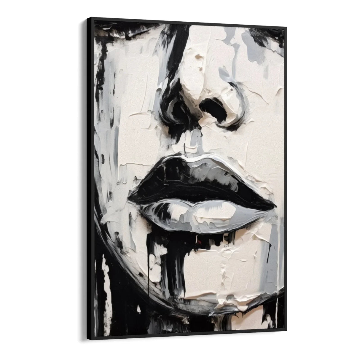 Quadro Stampa su Tela Incanto in Bianco e Nero - CupidoDesign