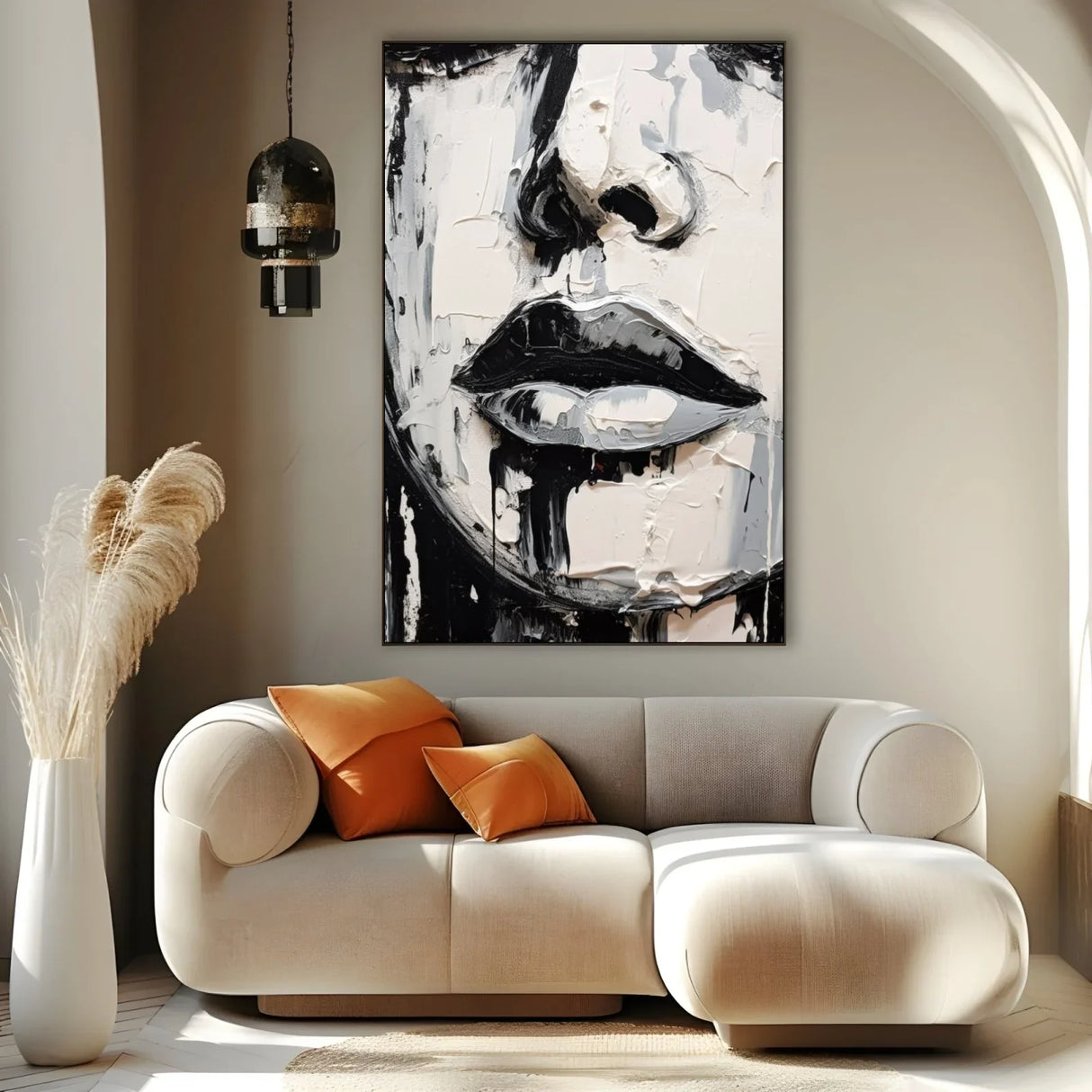 Quadro Stampa su Tela Incanto in Bianco e Nero - CupidoDesign