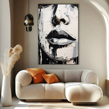 Quadro Stampa su Tela Incanto in Bianco e Nero - CupidoDesign