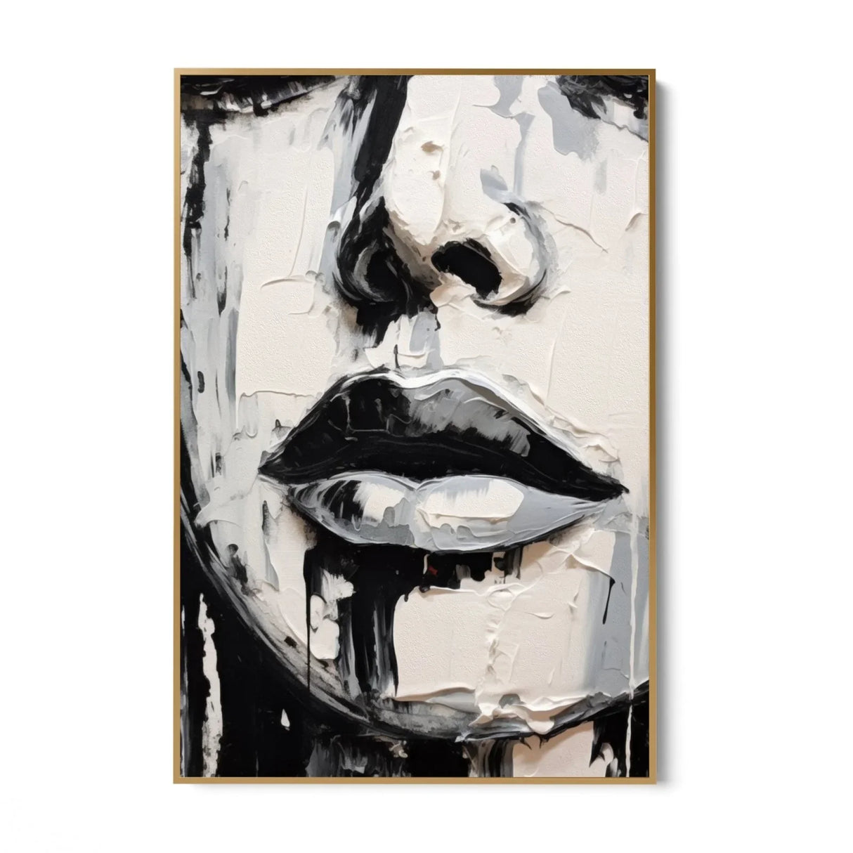 Quadro Stampa su Tela Incanto in Bianco e Nero - CupidoDesign