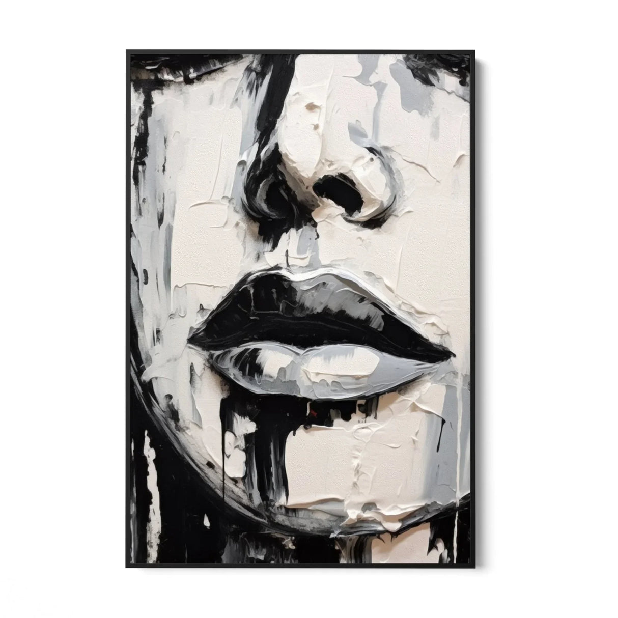 Quadro Stampa su Tela Incanto in Bianco e Nero - CupidoDesign