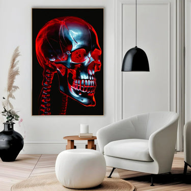 Quadro Stampa su Tela Indestructible Skull - CupidoDesign