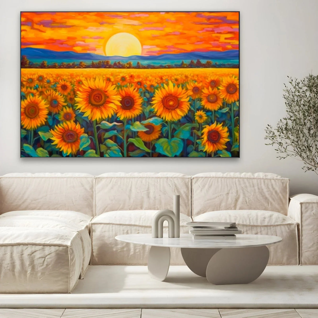 Quadro Stampa su Tela Infiniti Girasoli - CupidoDesign
