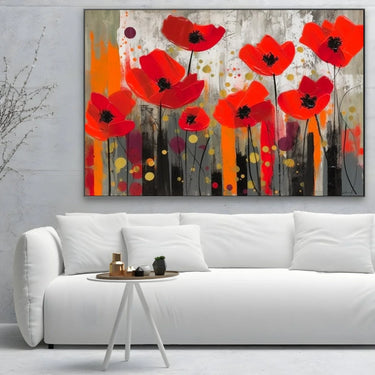 Quadro Stampa su Tela Infiniti Papaveri Rossi - CupidoDesign