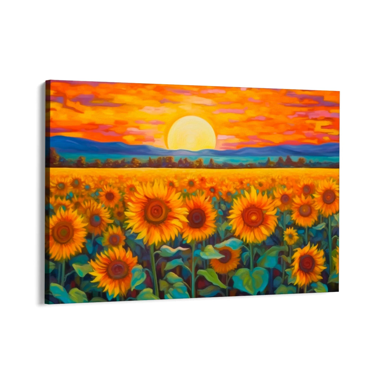 Quadro Stampa su Tela Infiniti Girasoli - CupidoDesign