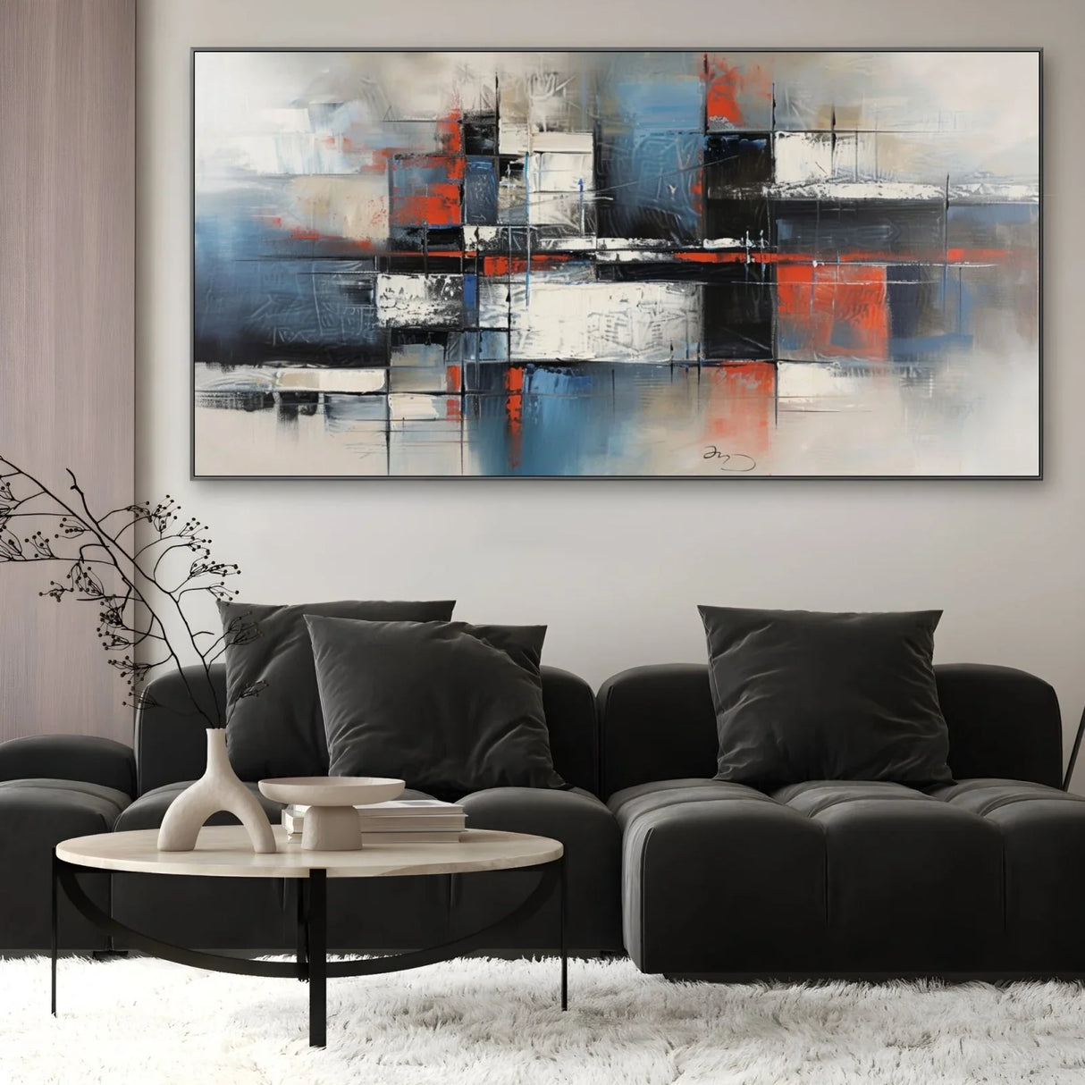Quadro Stampa su Tela Intreccio astratto - CupidoDesign