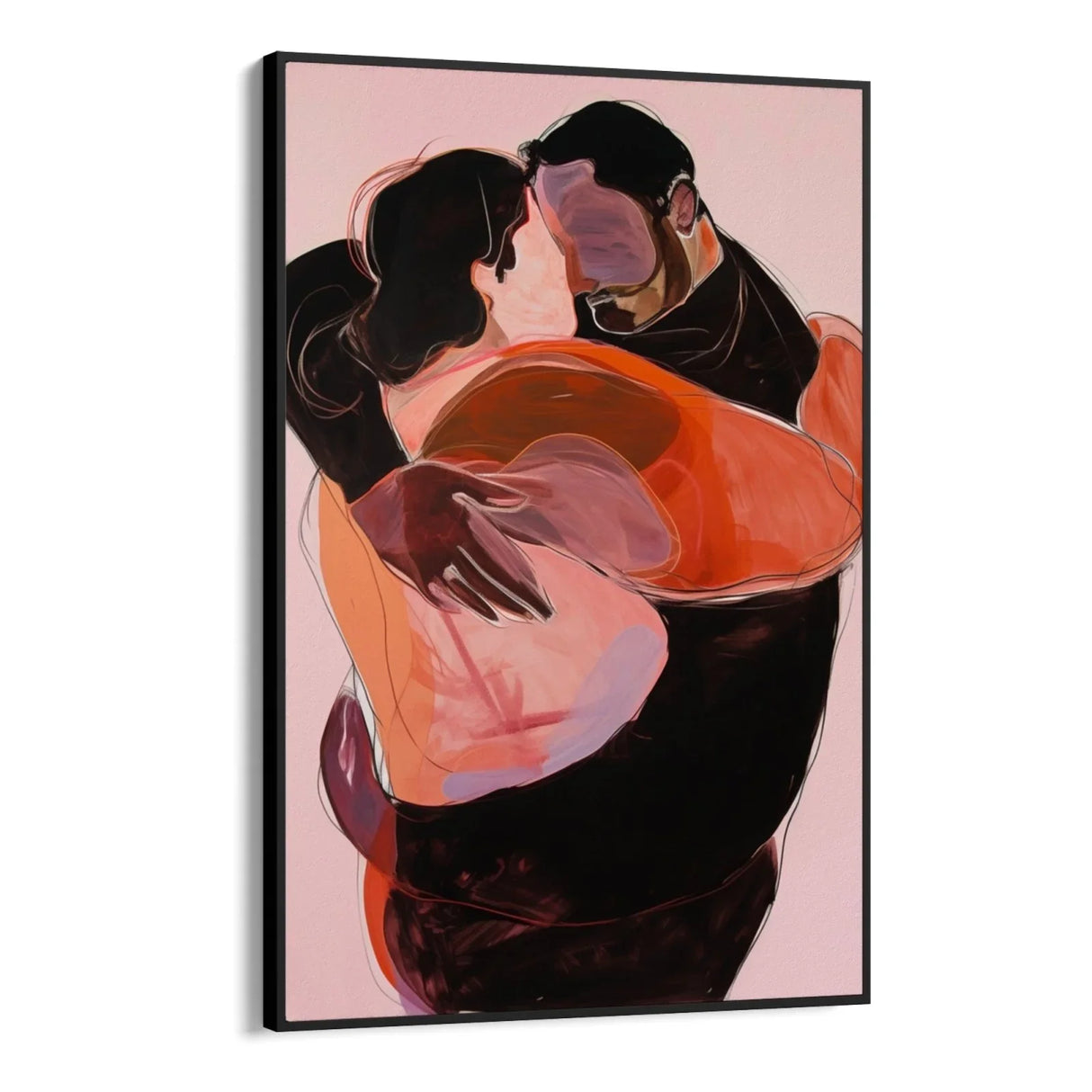 Quadro Stampa su Tela Intreccio di Cuori - CupidoDesign