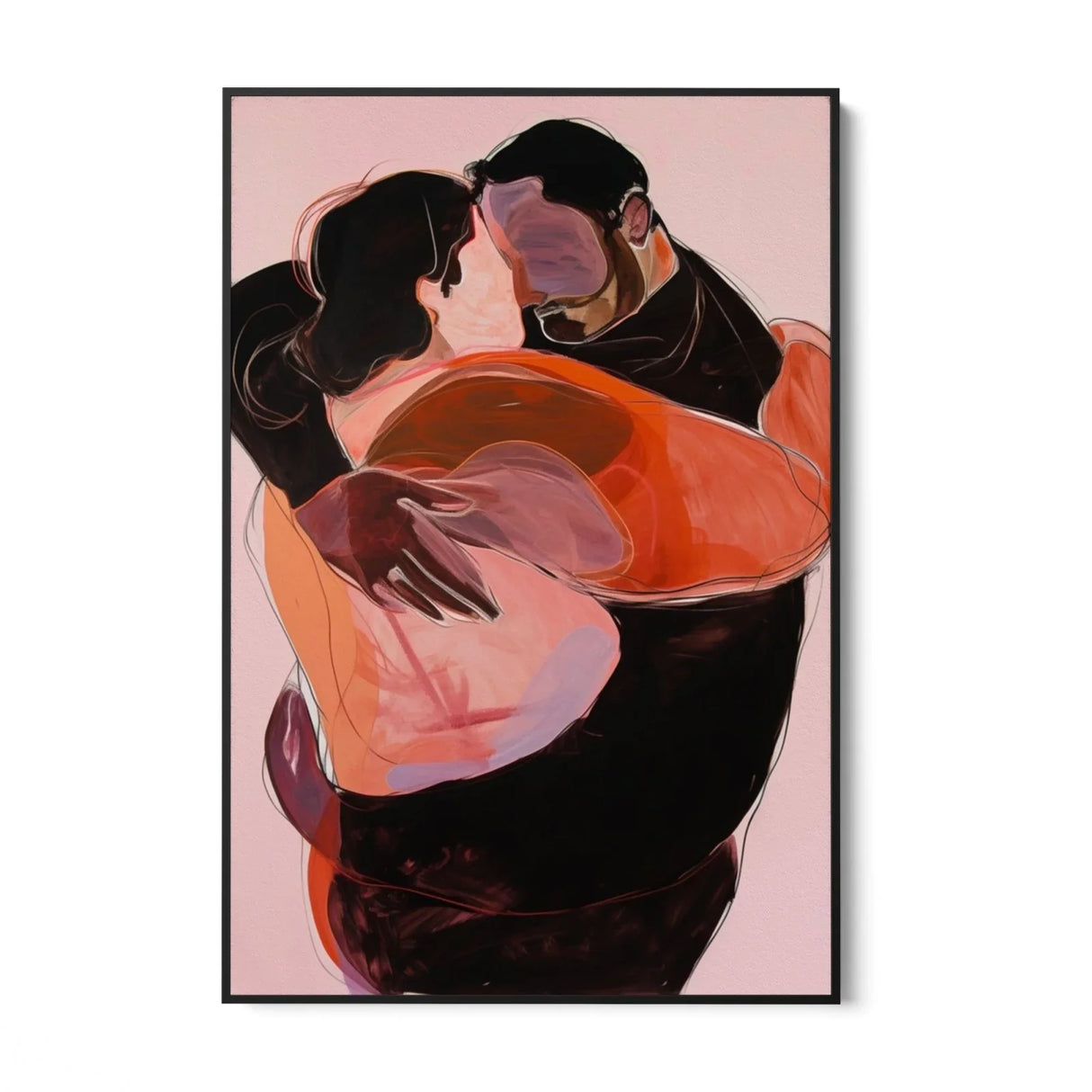 Quadro Stampa su Tela Intreccio di Cuori - CupidoDesign