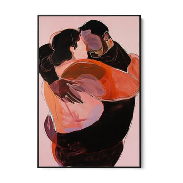 Quadro Stampa su Tela Intreccio di Cuori - CupidoDesign