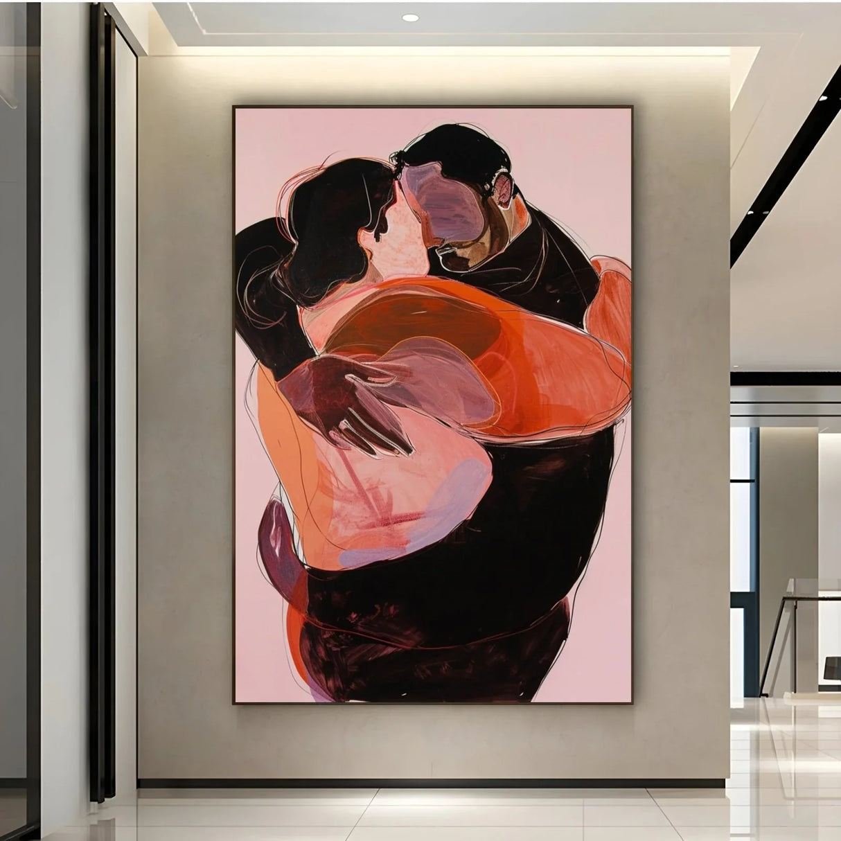 Quadro Stampa su Tela Intreccio di Cuori - CupidoDesign