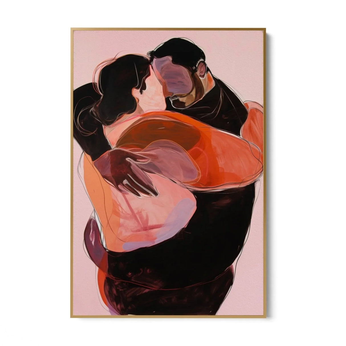 Quadro Stampa su Tela Intreccio di Cuori - CupidoDesign