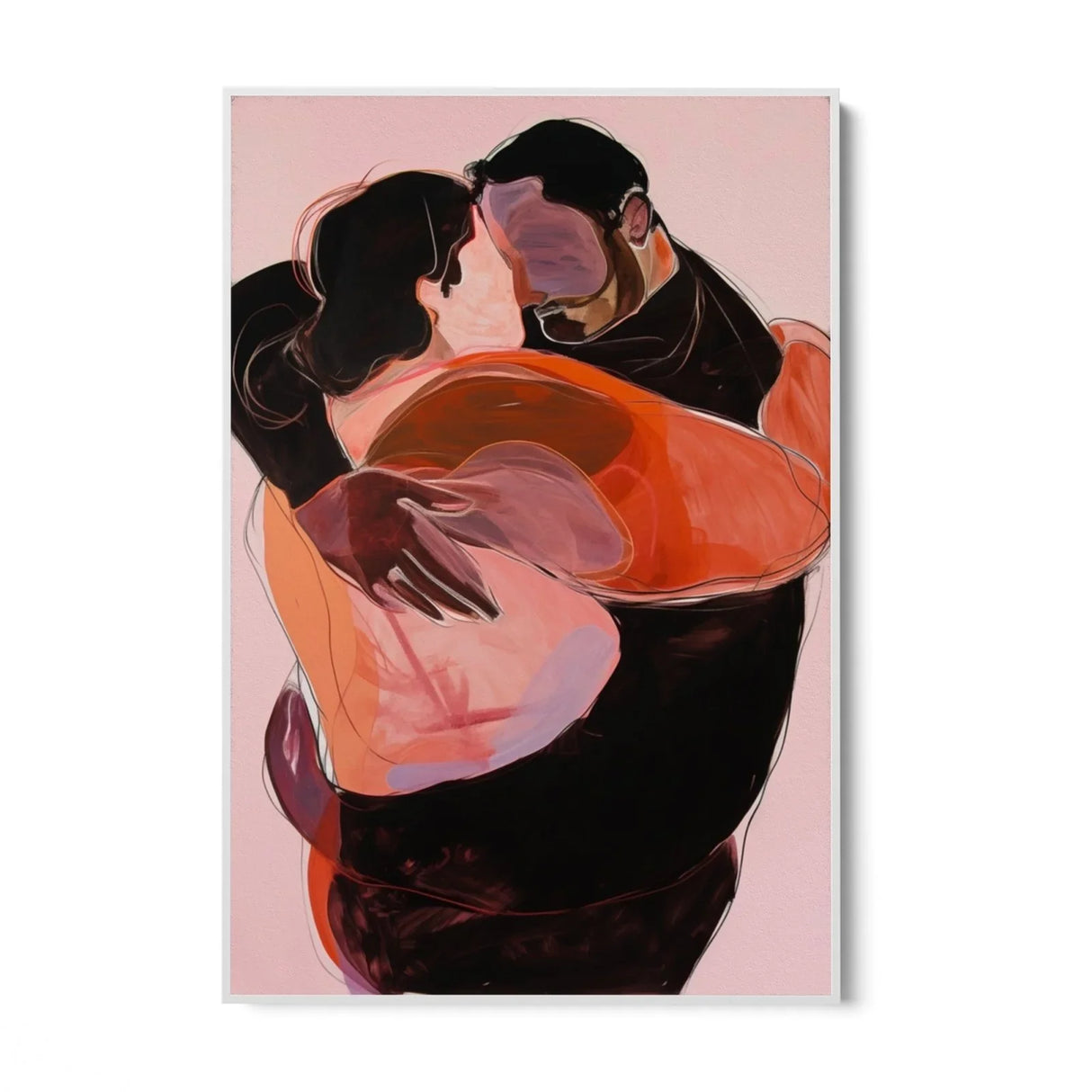 Quadro Stampa su Tela Intreccio di Cuori - CupidoDesign