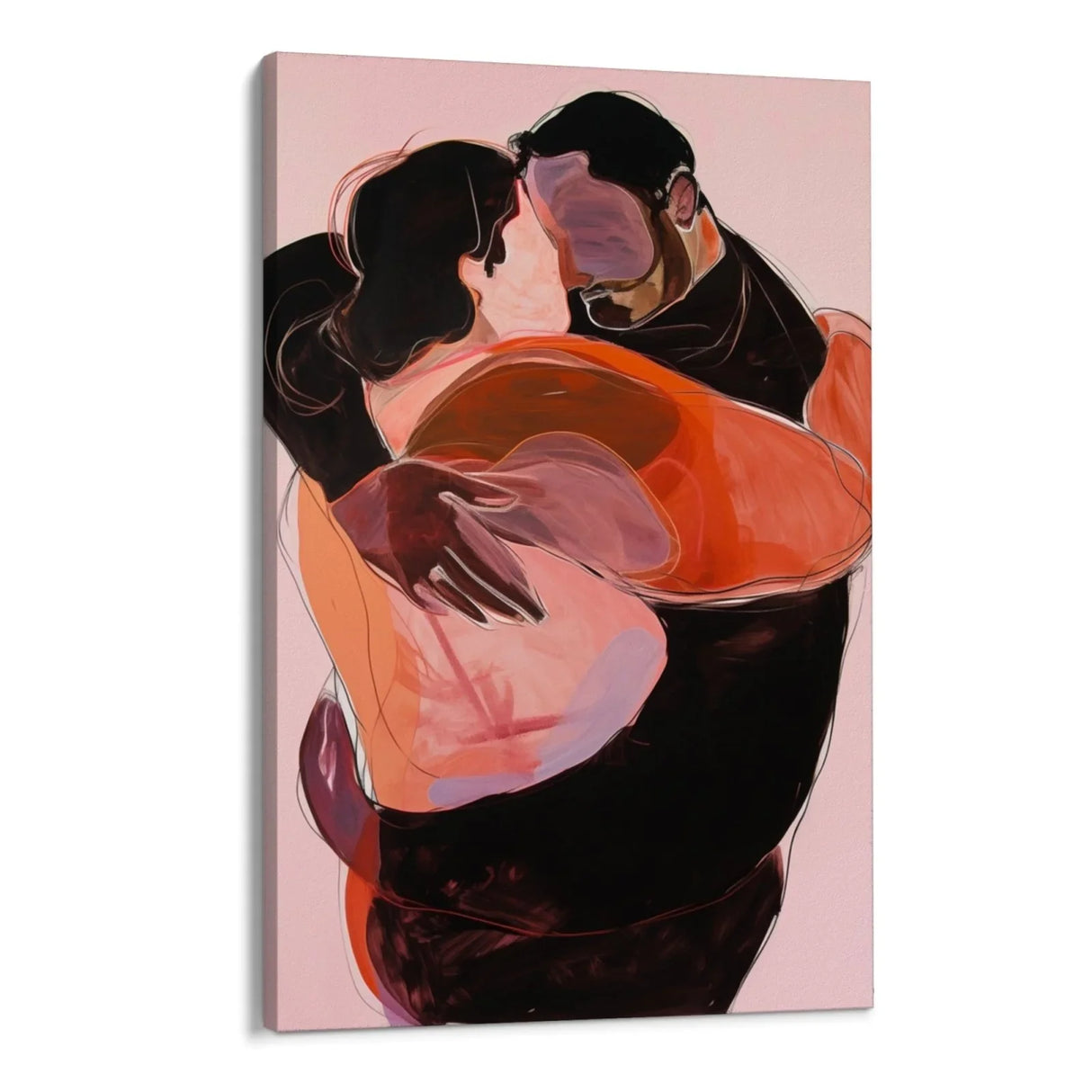 Quadro Stampa su Tela Intreccio di Cuori - CupidoDesign